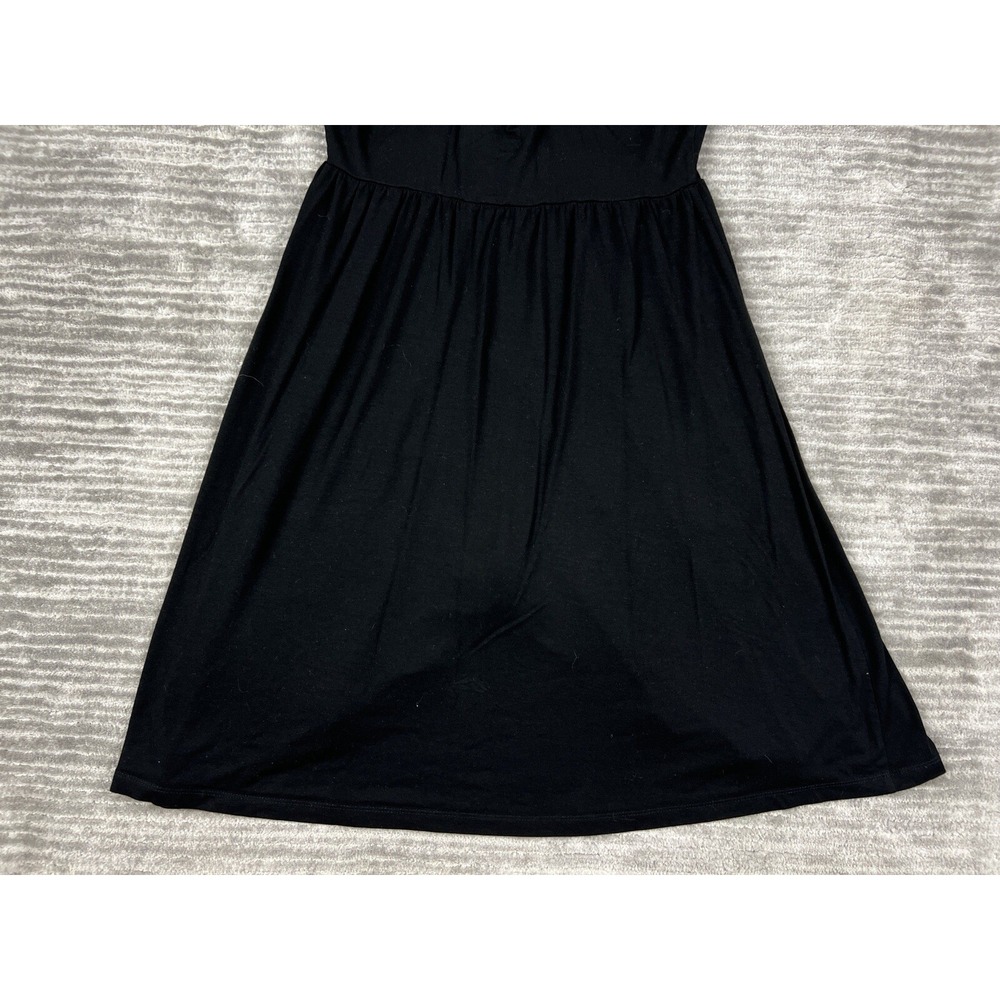 Cynthia Rowley Dress Womens Medium Black Sleeveless Rayon Blend Knee Length - Picture 9 of 11